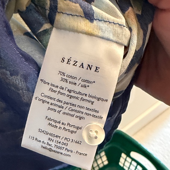 Sezane Floral Button-Up Blouse 38 - Picture 4 of 4